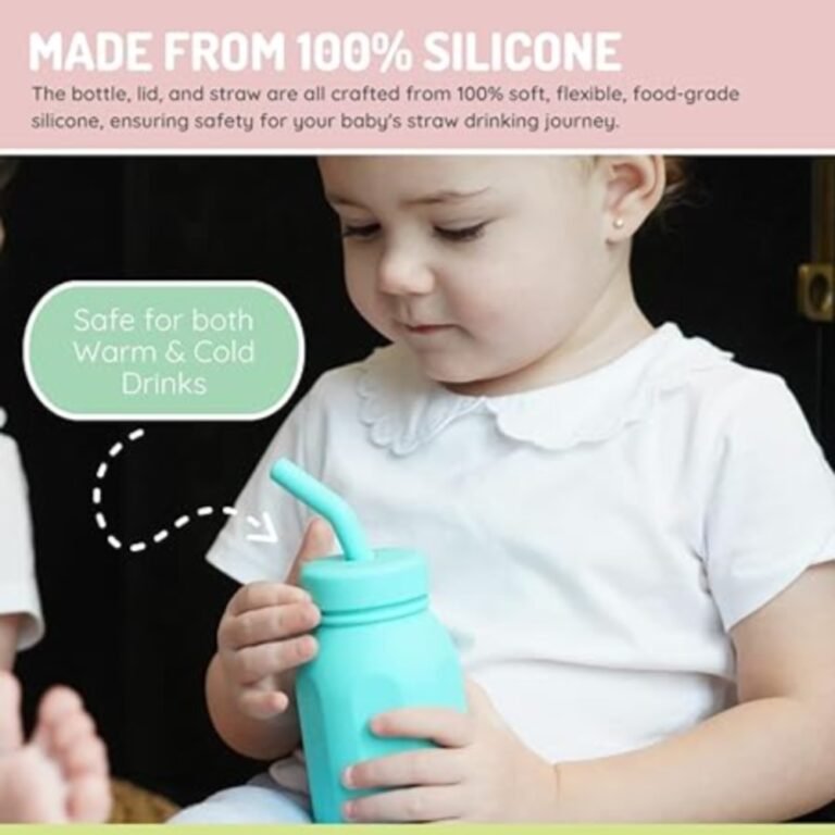 Melii Silicone Water Bottle with Straw 230 ml Turquoise