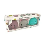 Melii Snack Container with PCTG base – 3 pack Bulldog, Shark, Cat 232ml