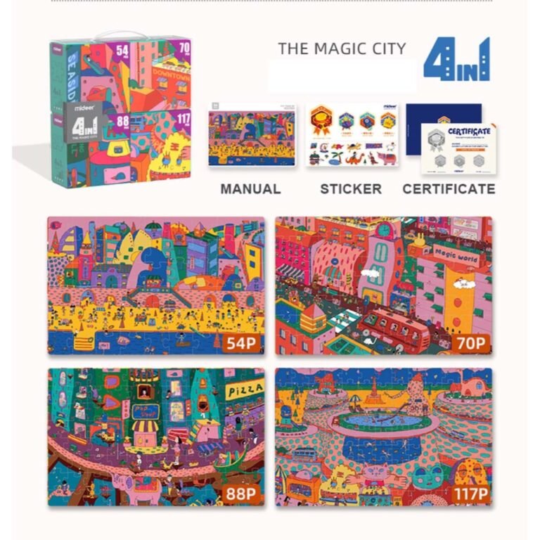 Mideer - 4 in 1 Puzzle - City