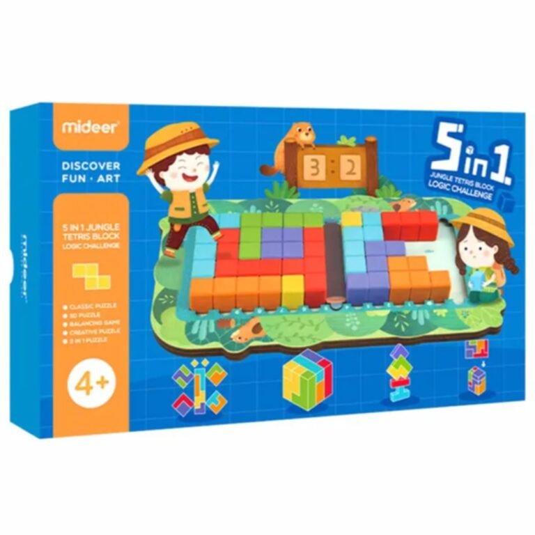 Mideer - 5 in 1 Jungle Tetris Block Logic Challenge