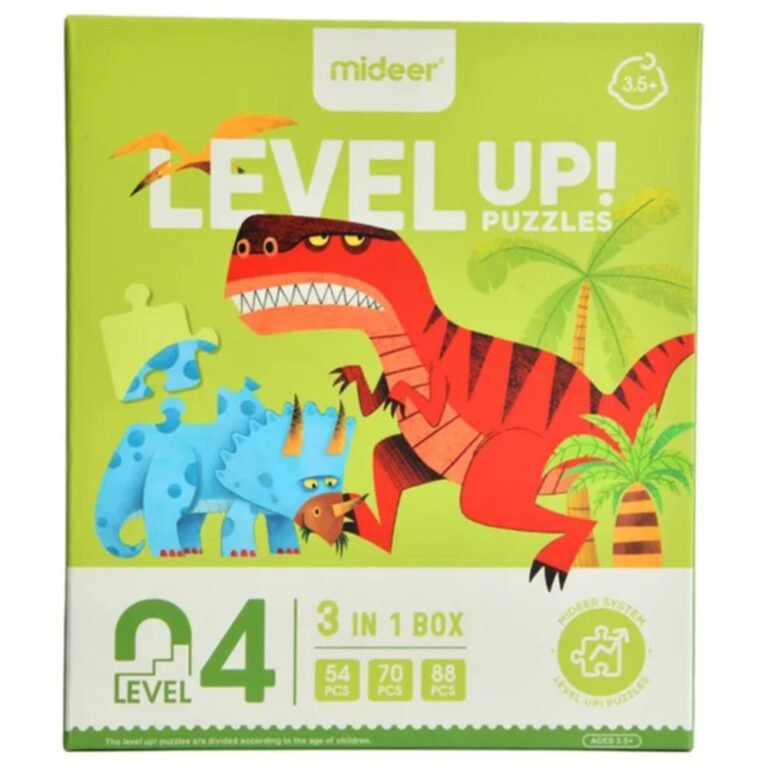 Mideer - Level Up Puzzles - Dino (3 in 1) Level 4