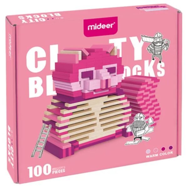 Mideer – Wooden Blocks – Pink (100pcs)