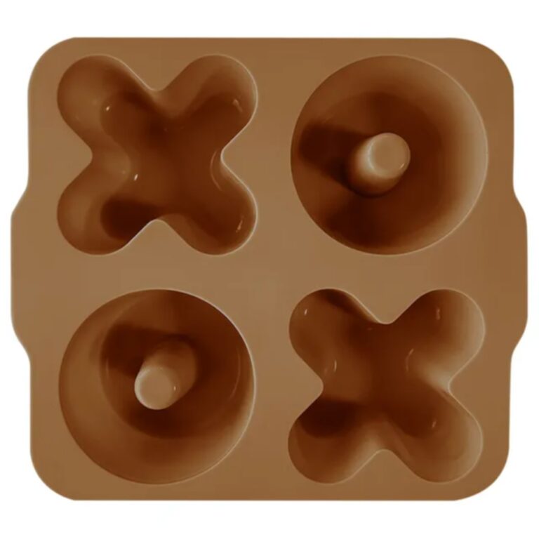 Minikoioi - XOXO Cake Silicone Mold 2pcs - Woody Brown/Powder Grey