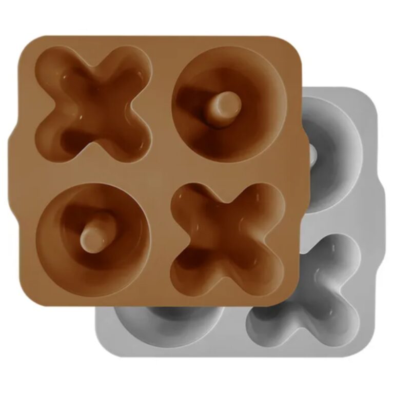 Minikoioi - XOXO Cake Silicone Mold 2pcs - Woody Brown/Powder Grey