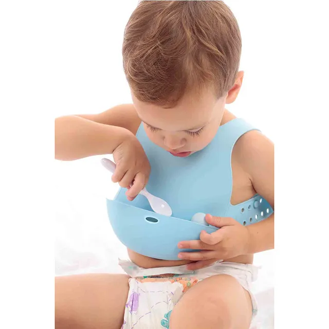 Minikoioi - Silicone Flexi Bib - Blue