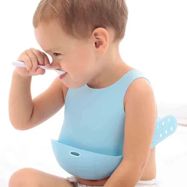 Minikoioi – Silicone Flexi Bib – Blue