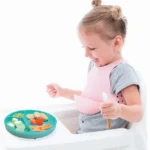 Minikoioi – Silicone Portions Plate – Green