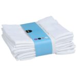 Mininor – Organic Muslin Towel, White 8 – Pack