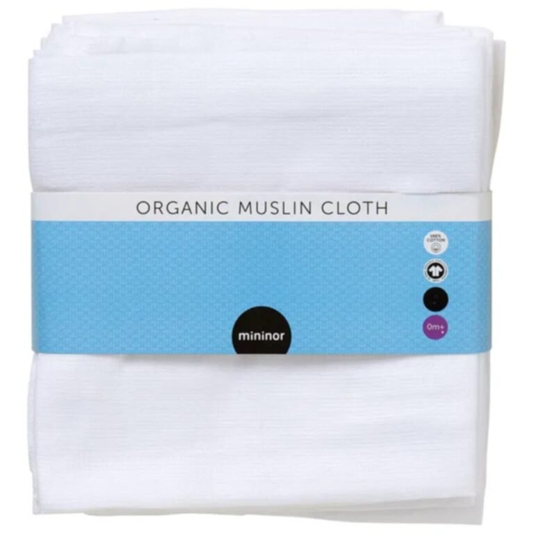 Mininor - Organic Muslin Towel, White 8 - Pack