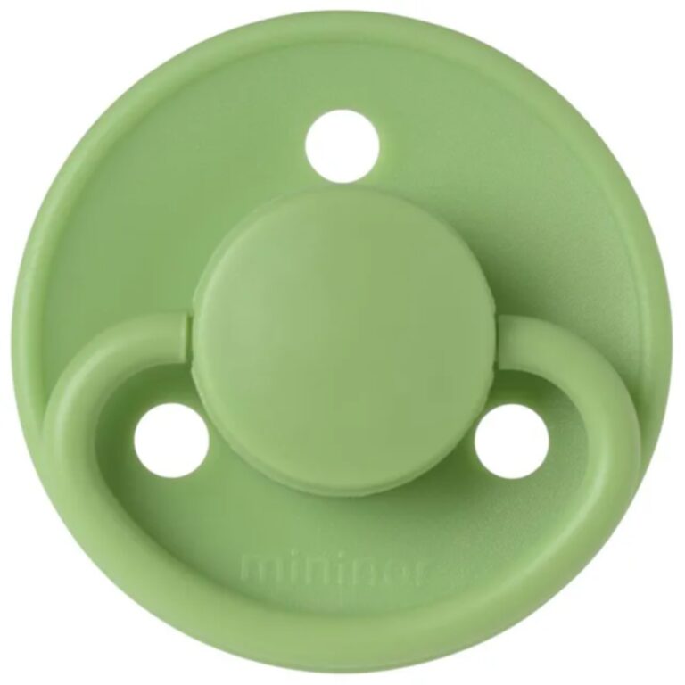 Mininor - Round Pacifier Silicone 0M - Apple Green