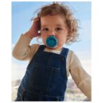 Mininor – Round Pacifier Silicone 0M – Opal Lake