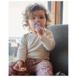 Mininor – Round Pacifier Silicone 0M – Lilac Flower