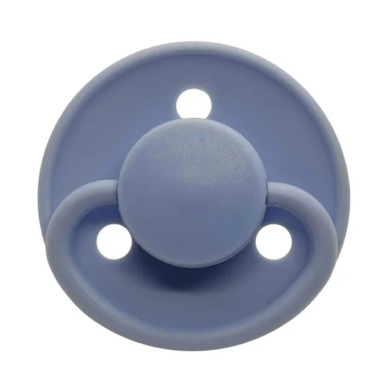 Mininor - Round Pacifier Silicone 0M - Nordic Sky Blue - 2pcs