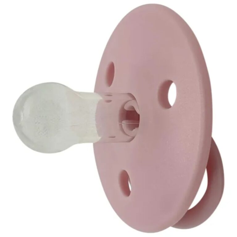 Mininor - Round Pacifier Silicone 0M - Rose - 2pcs