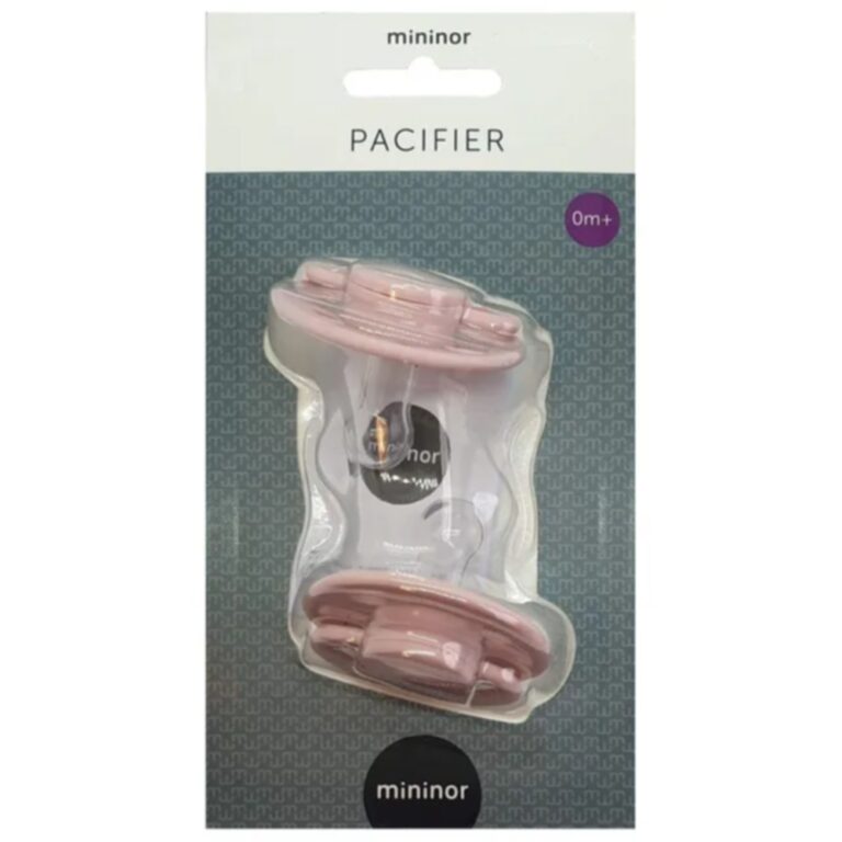 Mininor - Round Pacifier Silicone 0M - Rose - 2pcs
