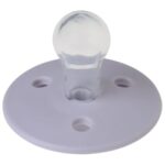Mininor – Round Pacifier Silicone 6M – Lilac Flower