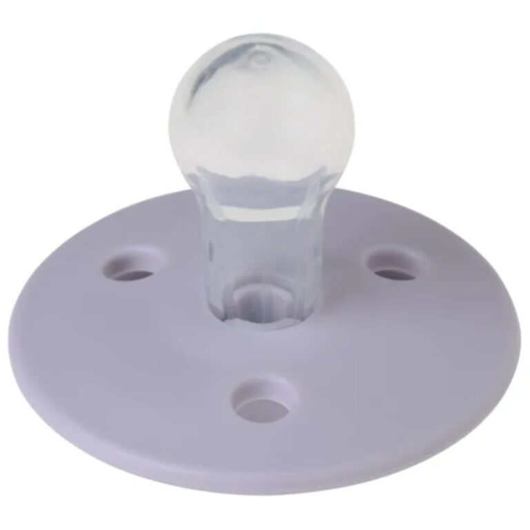 Mininor - Round Pacifier Silicone 6M - Lilac Flower