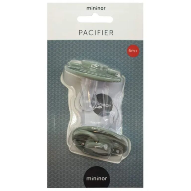 Mininor - Round Pacifier Silicone 6M - Willow Green - 2pcs