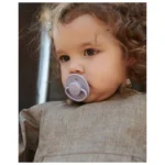 Mininor – Round Pacifier Latex 0M – Lilac Flower
