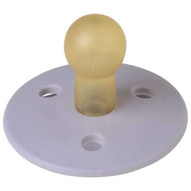 Mininor - Round Pacifier Latex 0M - Lilac Flower