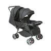 Moon – Magnum Tandem Easy Fold Twin Travel Stroller – Black
