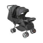 Moon – Magnum Tandem Easy Fold Twin Travel Stroller – Black
