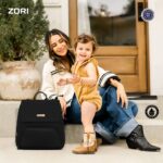 Neobreez ZORI Multifunction Baby Diaper Bag Backpack Nappy Changing Travel Bag – Black