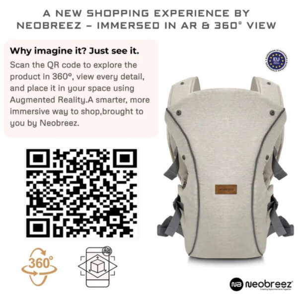 Neobreez – ATLIX 3-in-1 Convertible Adjustable Wrap Baby Carrier for Newborns To Toddler – Beige