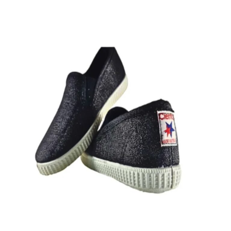 Pikkaboo - Cienta Black Shimmer Elastico Kids Comfort Shoes - Black