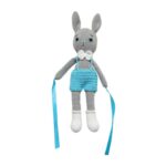 Pikkaboo – Crochet Bunny Curtain Clips Pair – Grey