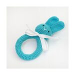 Pikkaboo – Handmade Crocheted Bunny Teether- Blue