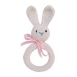 Pikkaboo – Handmade Crocheted Bunny Teether- White