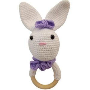 Pikkaboo – Heavenly Hugs Miss Rabbit Handmade Crochet Teether