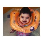 Pikkaboo – ISwimSafe Infant Neck Floater Orange with Manual Pump