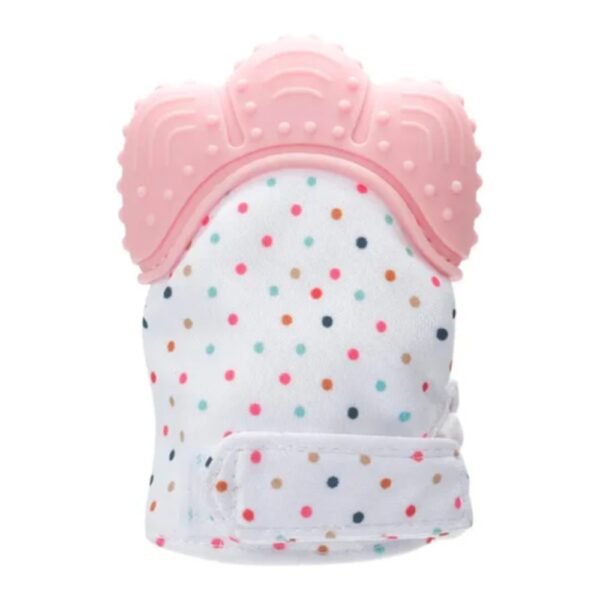Pikkaboo – Organic 2-in-1 Nonslip Baby Mitten Teether & Pacifier – Pink