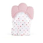 Pikkaboo – Organic 2-in-1 Nonslip Baby Mitten Teether & Pacifier – Pink/Mint