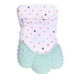 Pikkaboo – Organic 2-in-1 Nonslip Baby Mitten Teether & Pacifier – Pink/Mint