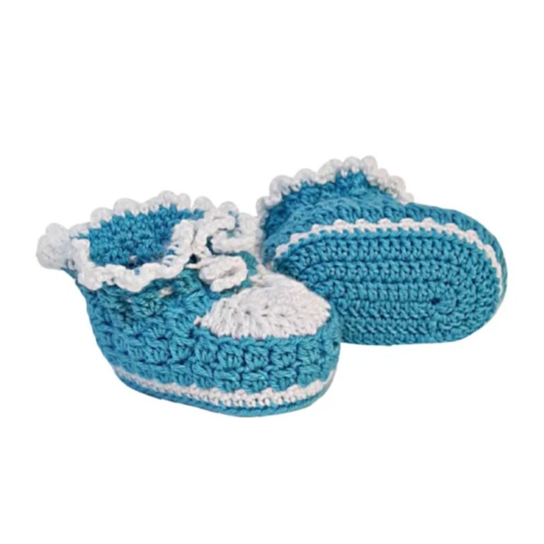 Pikkaboo - Snuggle And Play Soft Crocheted Bunny Set - Blue And White