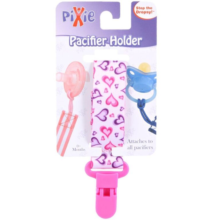 Pixie - Heart Print Pacifier Holder