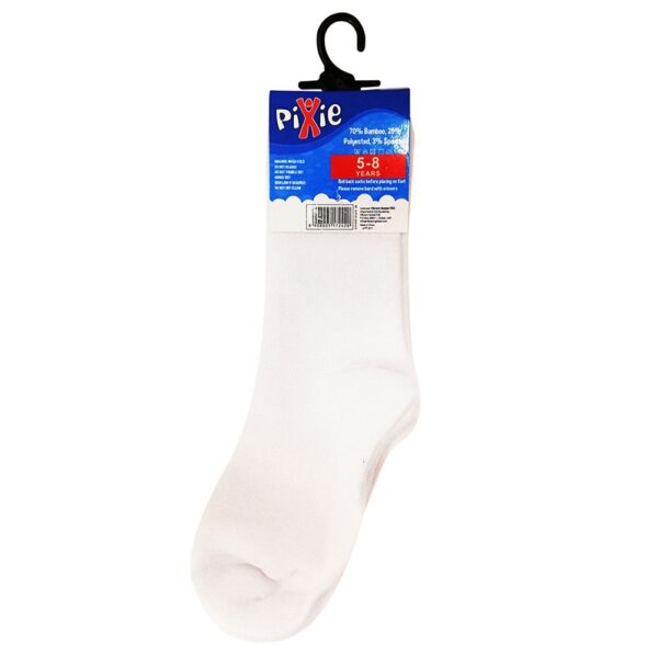 Pixie White Socks 2 Pairs 2-4Y