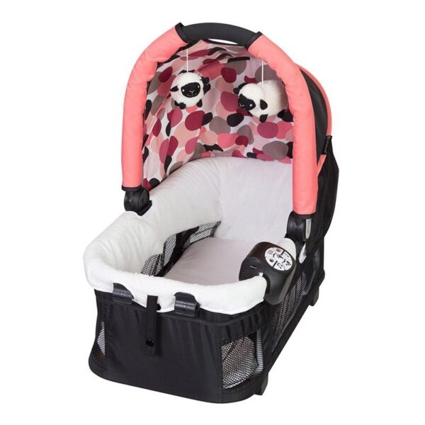 Baby Trend Black/Pink Resort Elite Nursery Center/Playpen Dotty