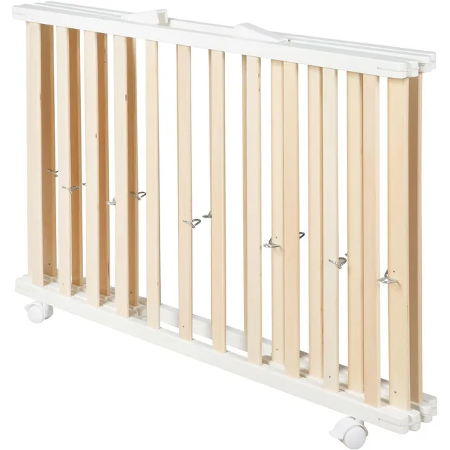 Roba - Wooden Foldable Playpen - 74 X 100 Cm - White