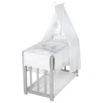 Roba – 4-in-1 Wooden Bedside Crib Set – 45 X 90 Cm – Star Magic Taupe
