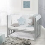 Roba – 4-in-1 Wooden Bedside Crib Set – 45 X 90 Cm – Star Magic Taupe