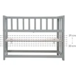 Roba – 4-in-1 Wooden Bedside Crib Set – 45 X 90 Cm – Star Magic Taupe