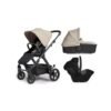 Silver Cross – Tide Stroller, Seat Unit With Carrycot – Stone