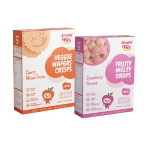 Simply Fils - Veggie Wafers Crisps Carrot Mix Fruits + Fruity Melty Drops -Strawberry Banana