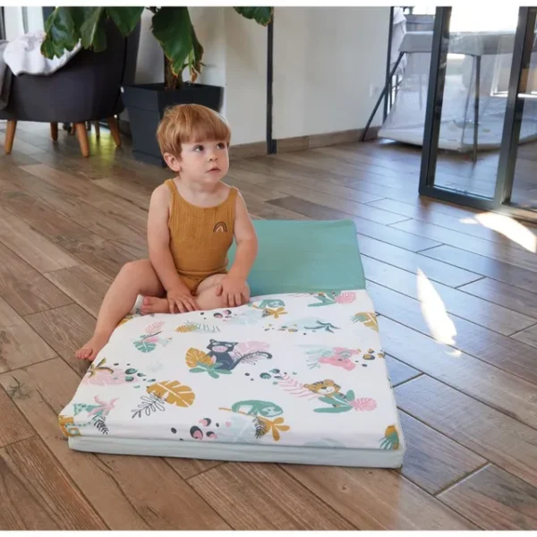 Tineo – 3-in-1 Smart & Fun Playmat, Jungle Buddies – 120 x 120 cm