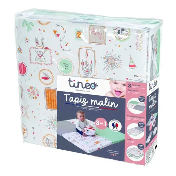 Tineo – 3-in-1 Smart & Fun, Playmat Indian Spirit – 120 x 120 cm