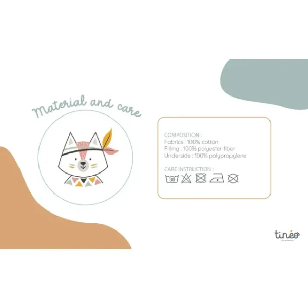 Tineo – 3-in-1 Smart & Fun, Playmat Indian Spirit – 120 x 120 cm